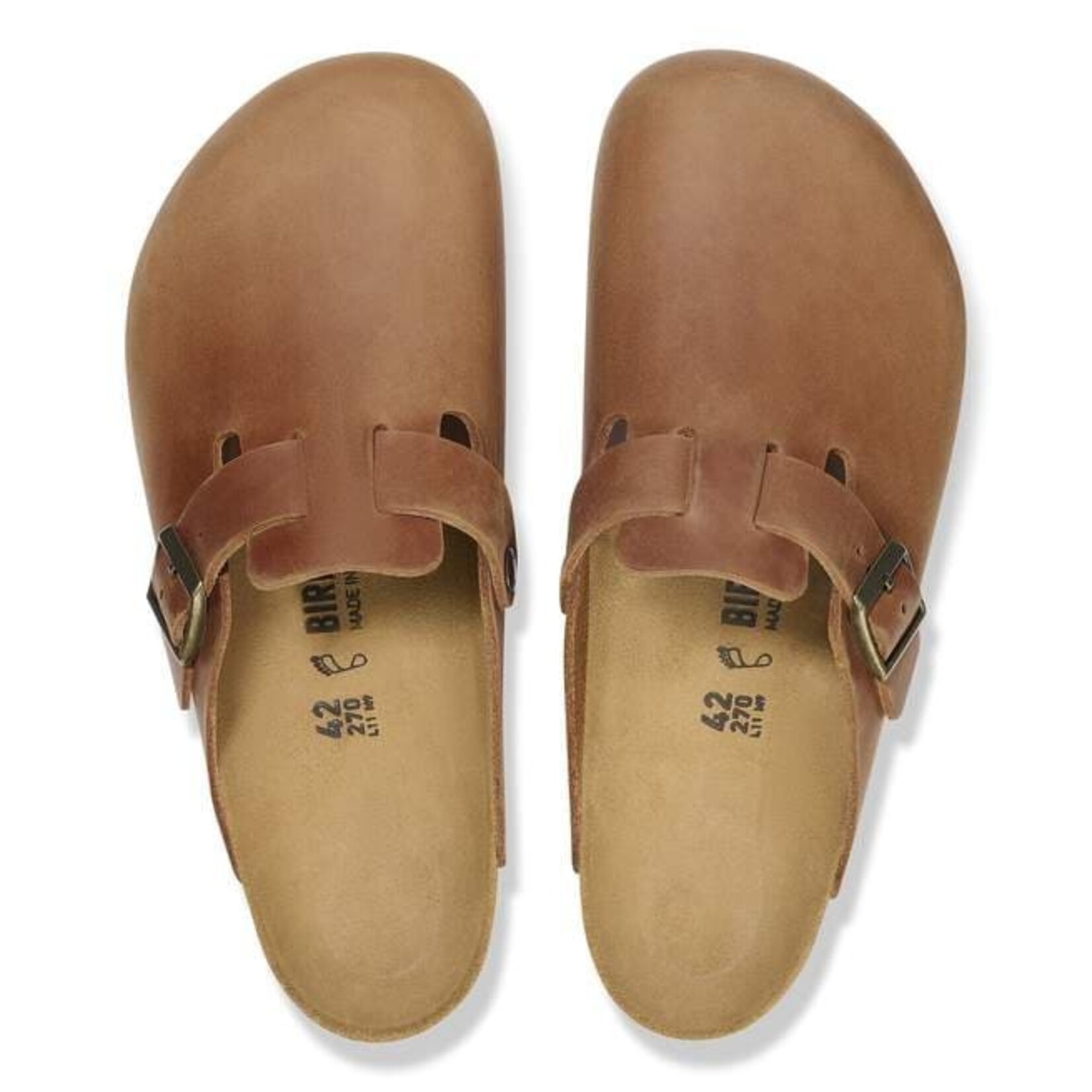Birkenstock Boston Clog Oiled Leather - Cognac