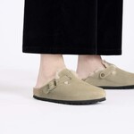 Birkenstock Boston Shearling Suede Clog - Taupe