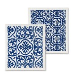 Blue Tile Dishcloths (Set of 2)