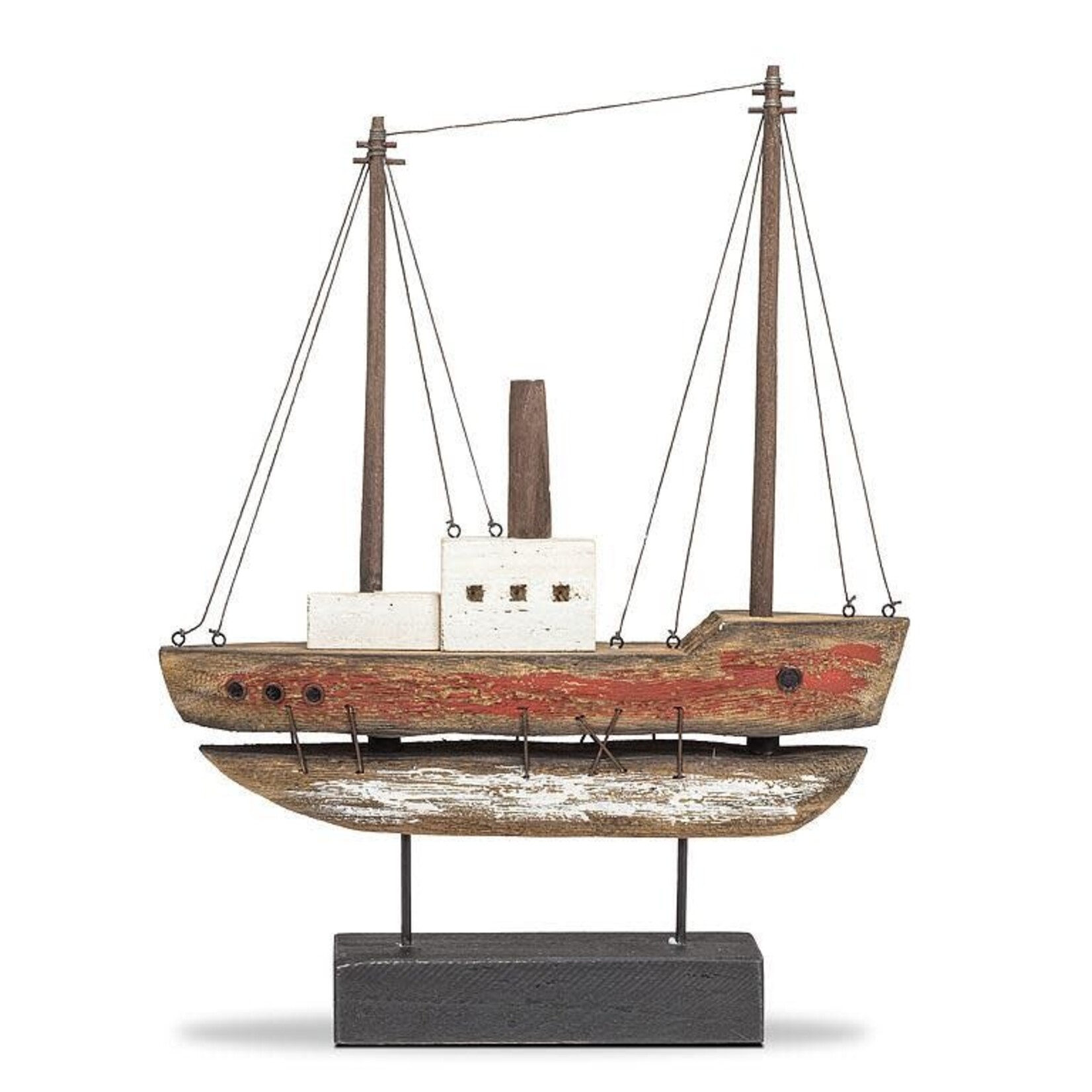 Red Boat on Base (17")