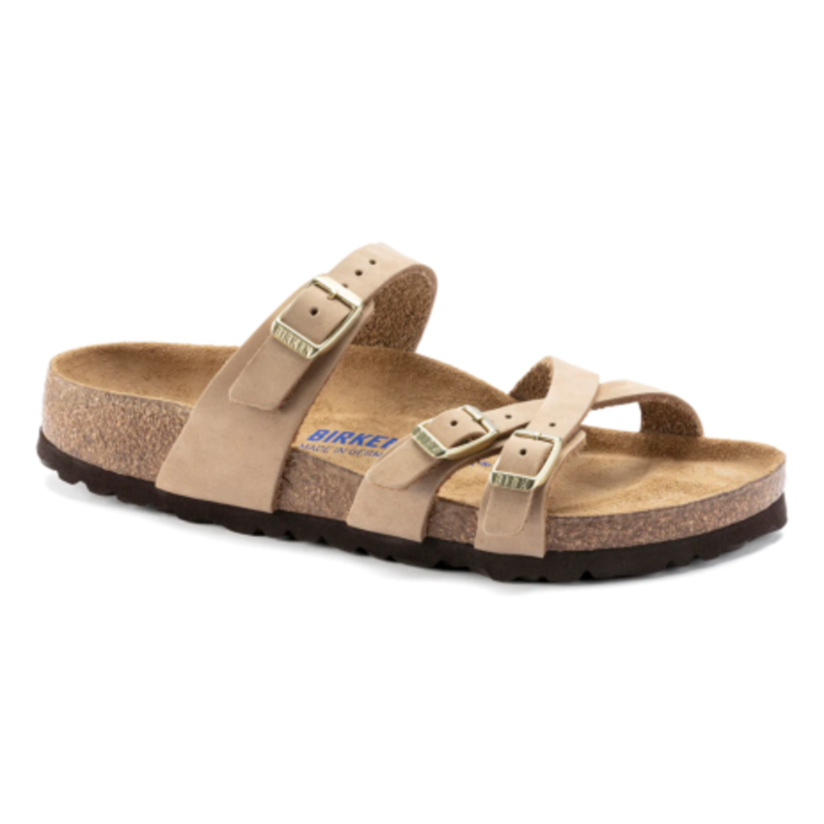 Birkenstock 1022956 - Franca Nubuck Leather Softbed Sandal