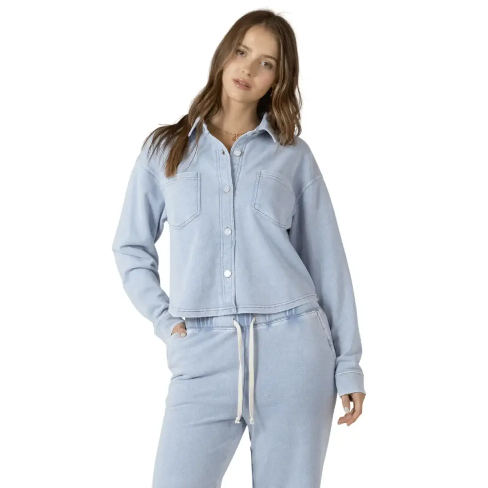 Dex Clothing Cropped Knit Overshirt