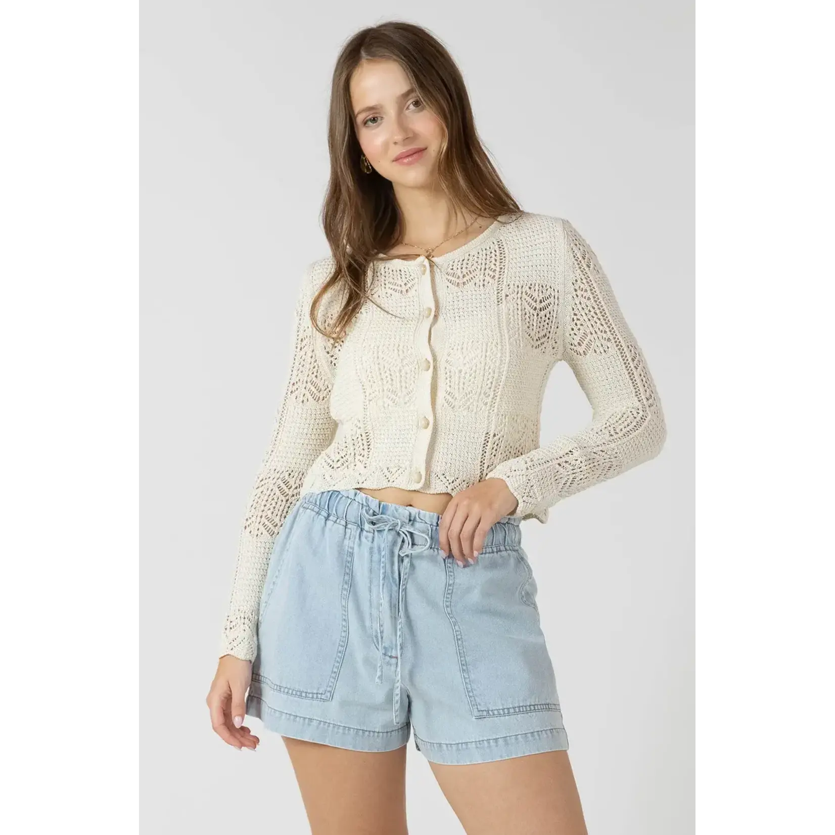 Dex Clothing 2727021 D - Pointelle Knit Cardigan