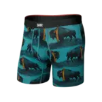 SAXX Underwear Vibe Xtra Soft Comfort Boxer Brief with Fly - Bison Bling