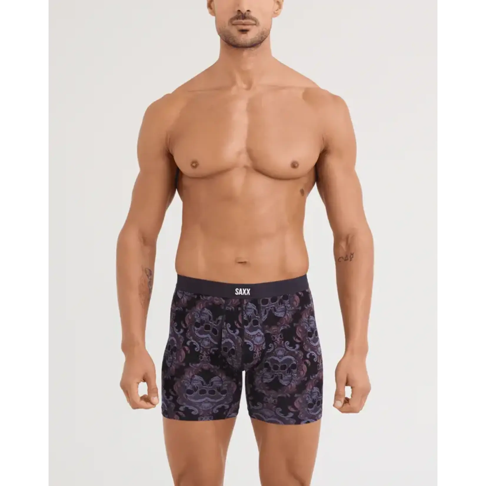 SAXX Underwear Vibe Xtra Soft Comfort Boxer Brief - Skull Brocade