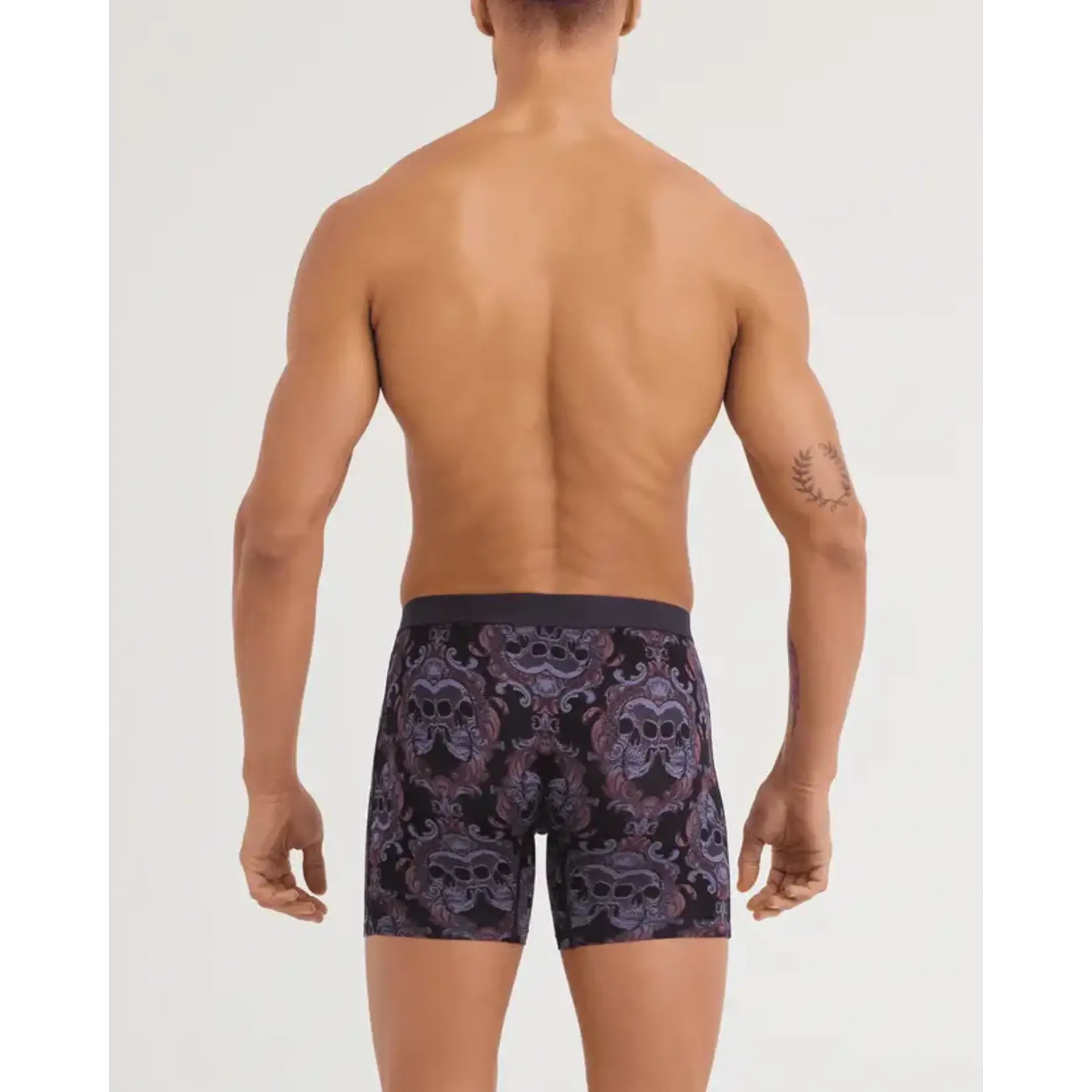 SAXX Underwear Vibe Xtra Soft Comfort Boxer Brief - Skull Brocade