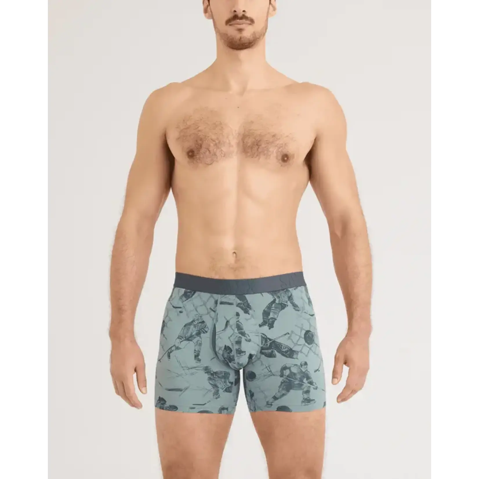 SAXX Underwear DropTemp Cooling Cotton Boxer Brief with Fly - Off the Boards