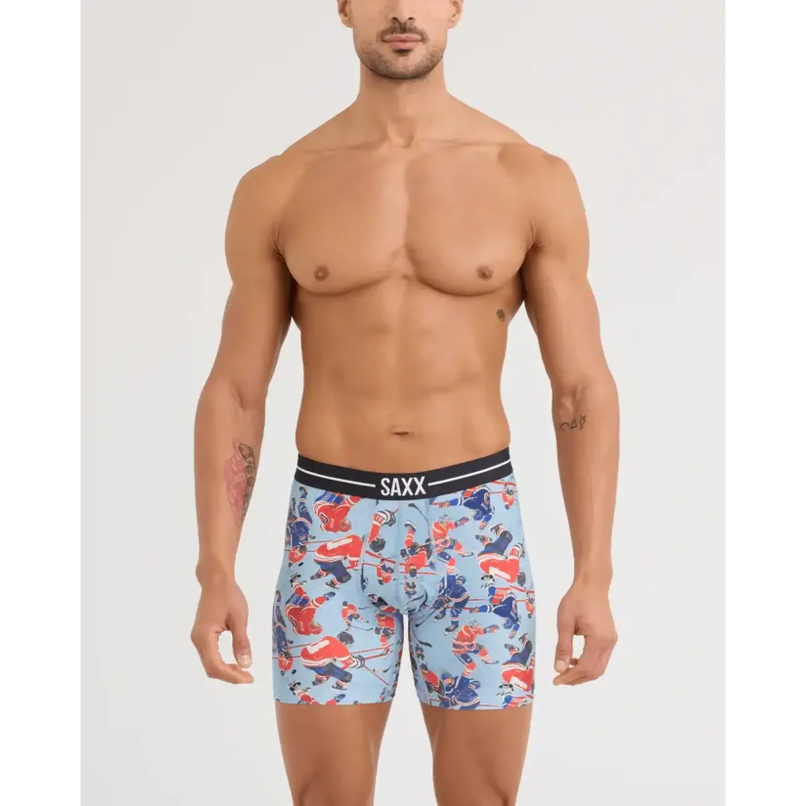 SAXX Underwear Volt Breathable Mesh Boxer Brief - Hockey Brawl