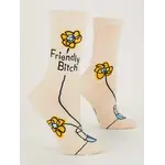 Blue Q Friendly Bitch Women's Crew Socks