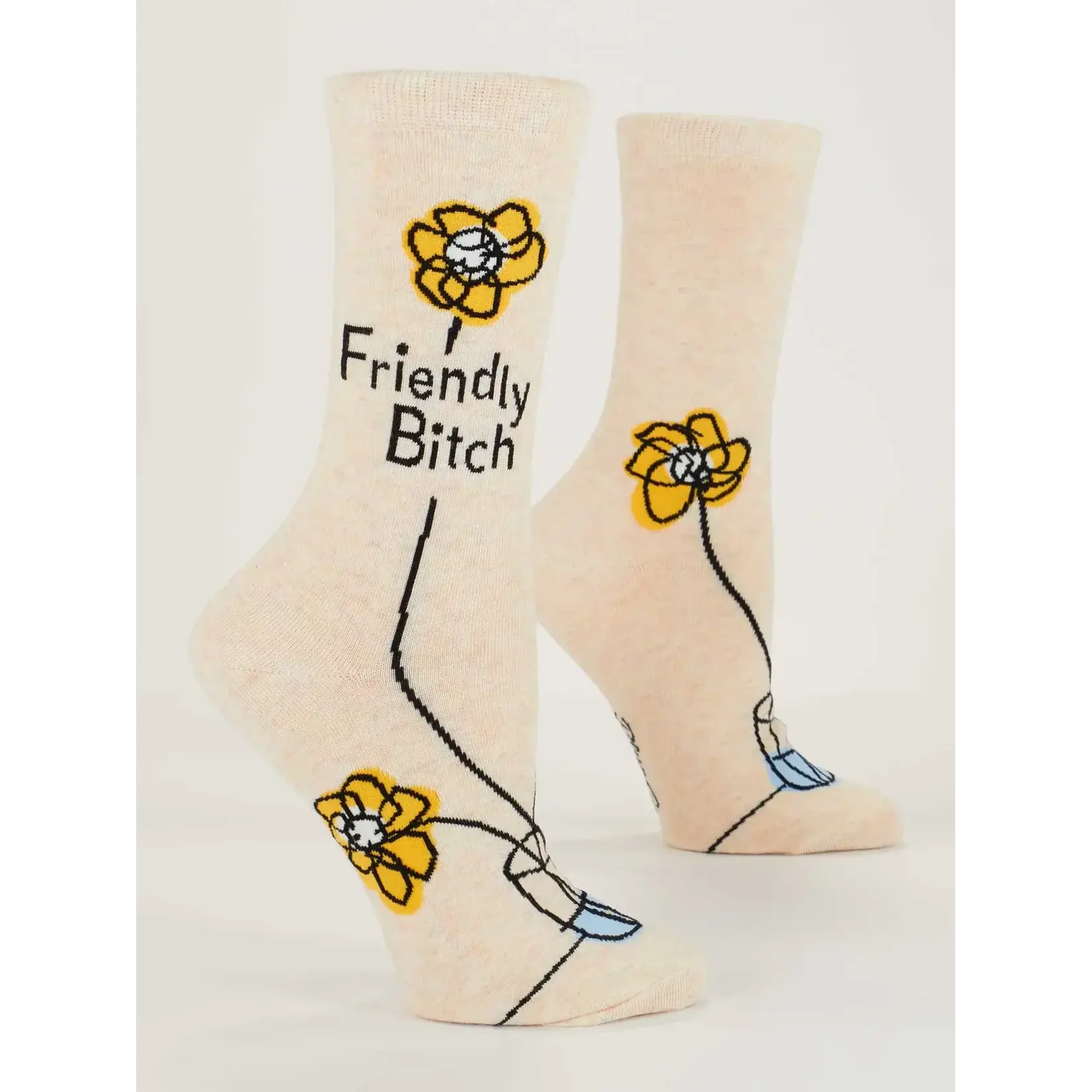 Blue Q Friendly Bitch Women's Crew Socks