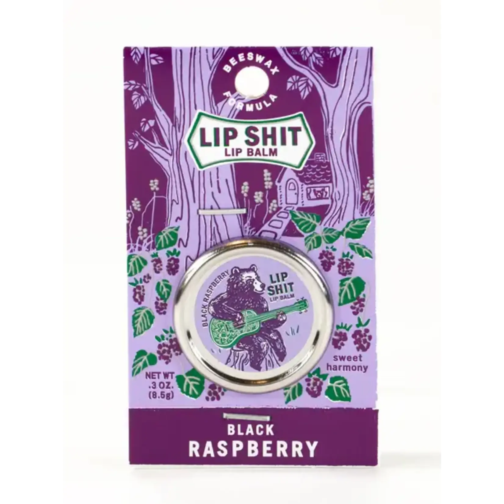Blue Q Lip Shit Blackberry Raspberry Lip Balm
