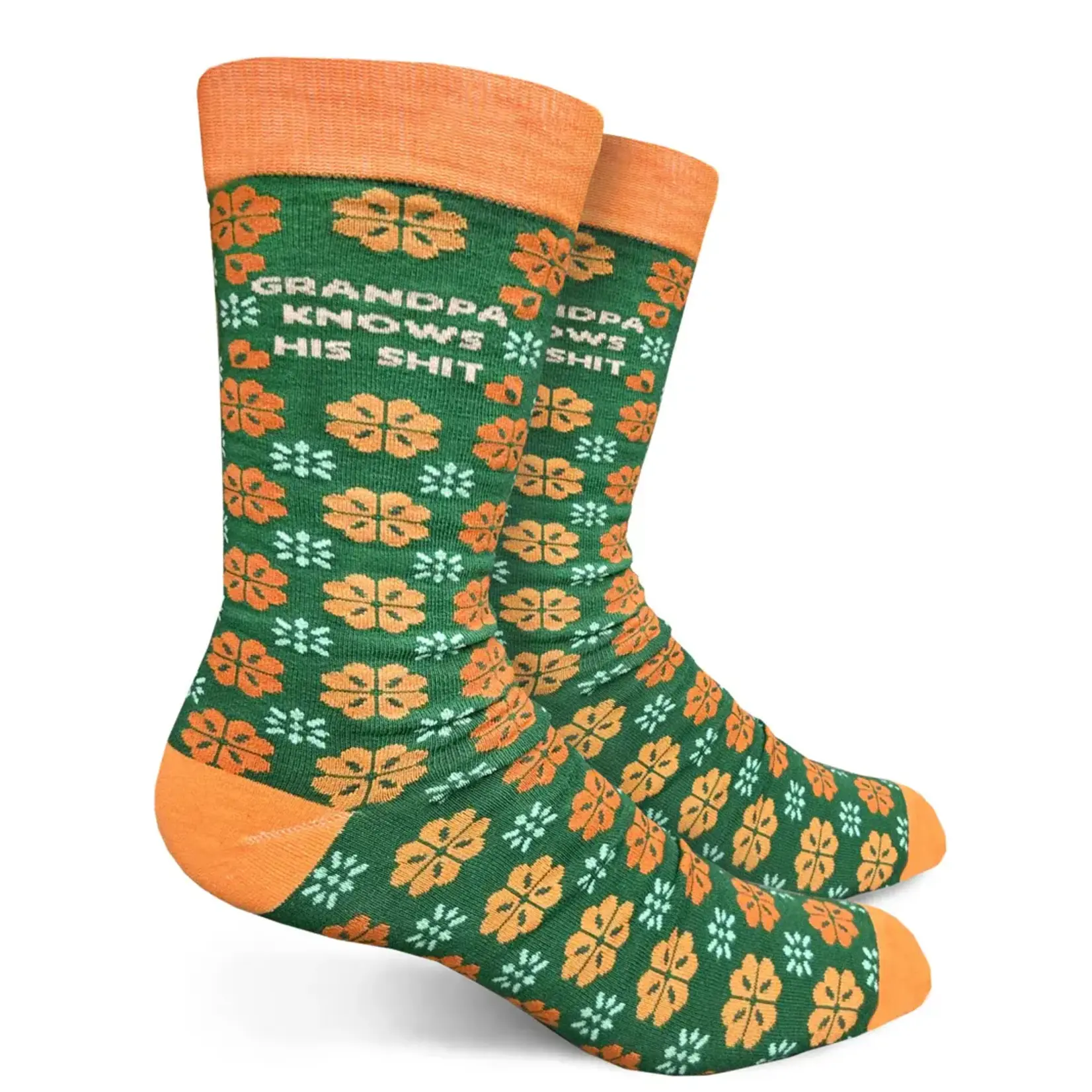 Groovy Things Men's Socks - Grandpa Knows His Shit