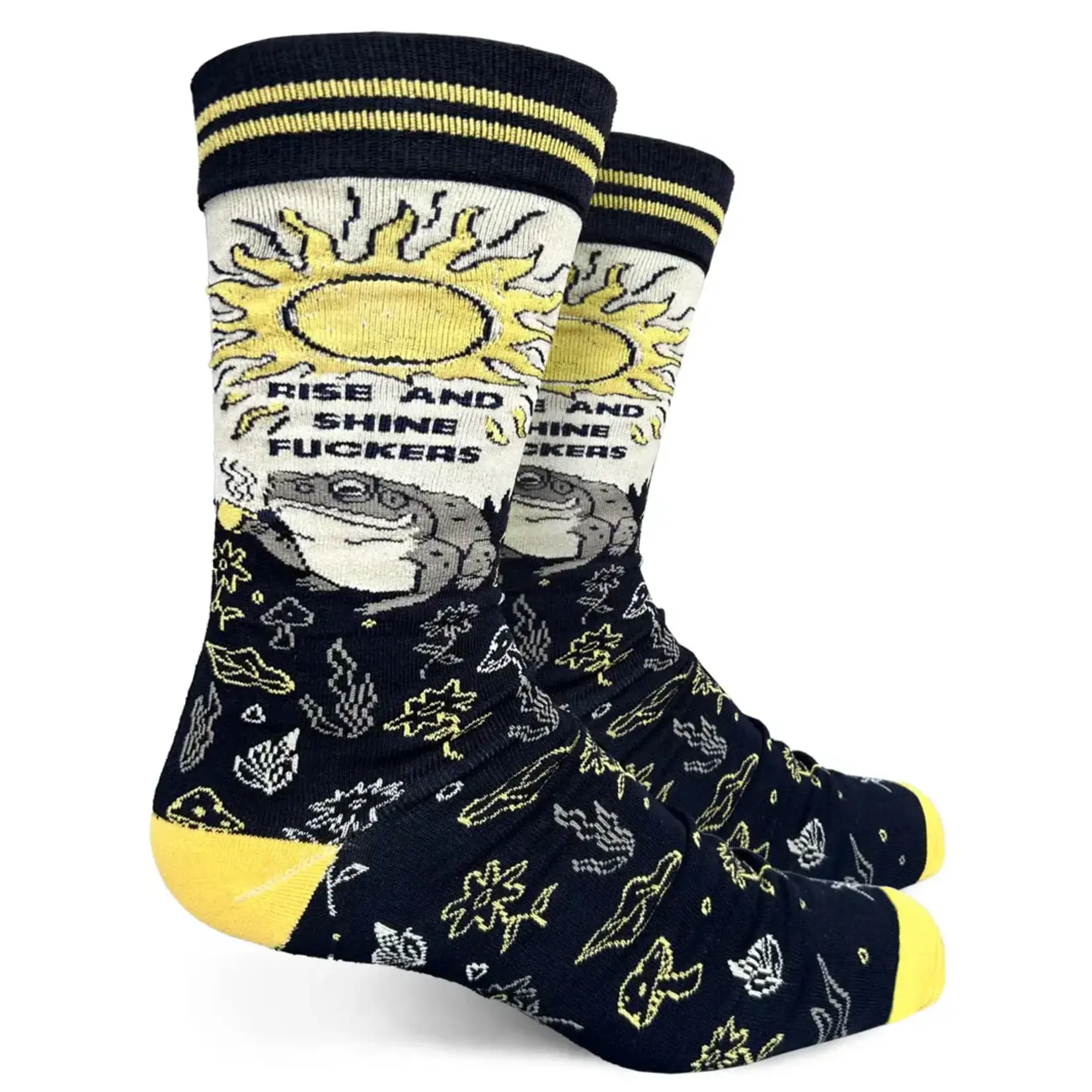 Groovy Things Men's Socks - Rise and Shine F*ckers"