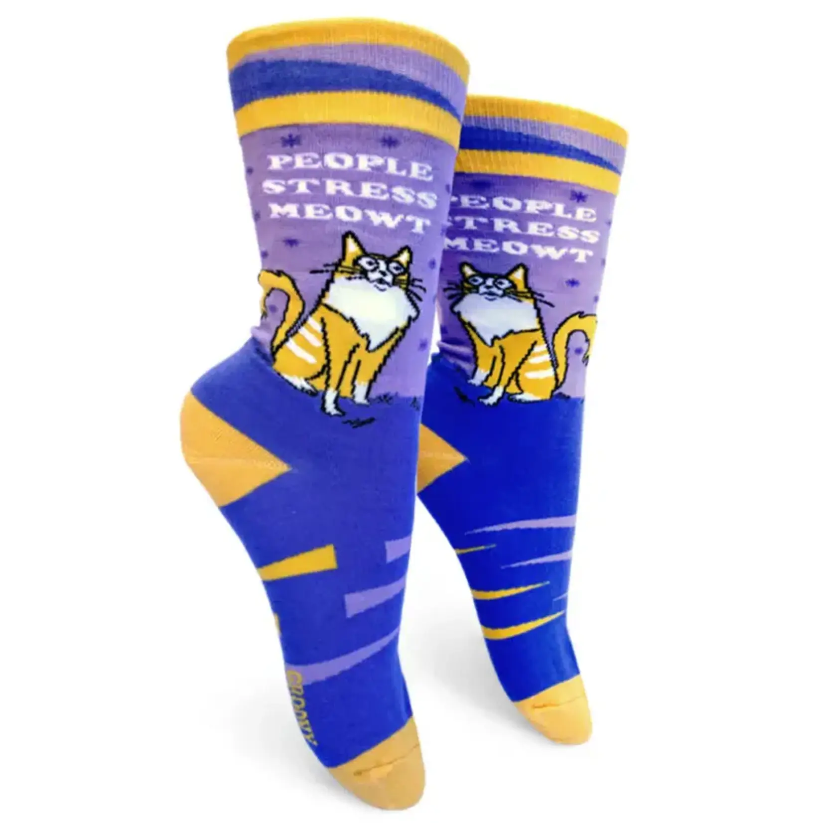 Groovy Things Women's Socks - People Stress Meowt