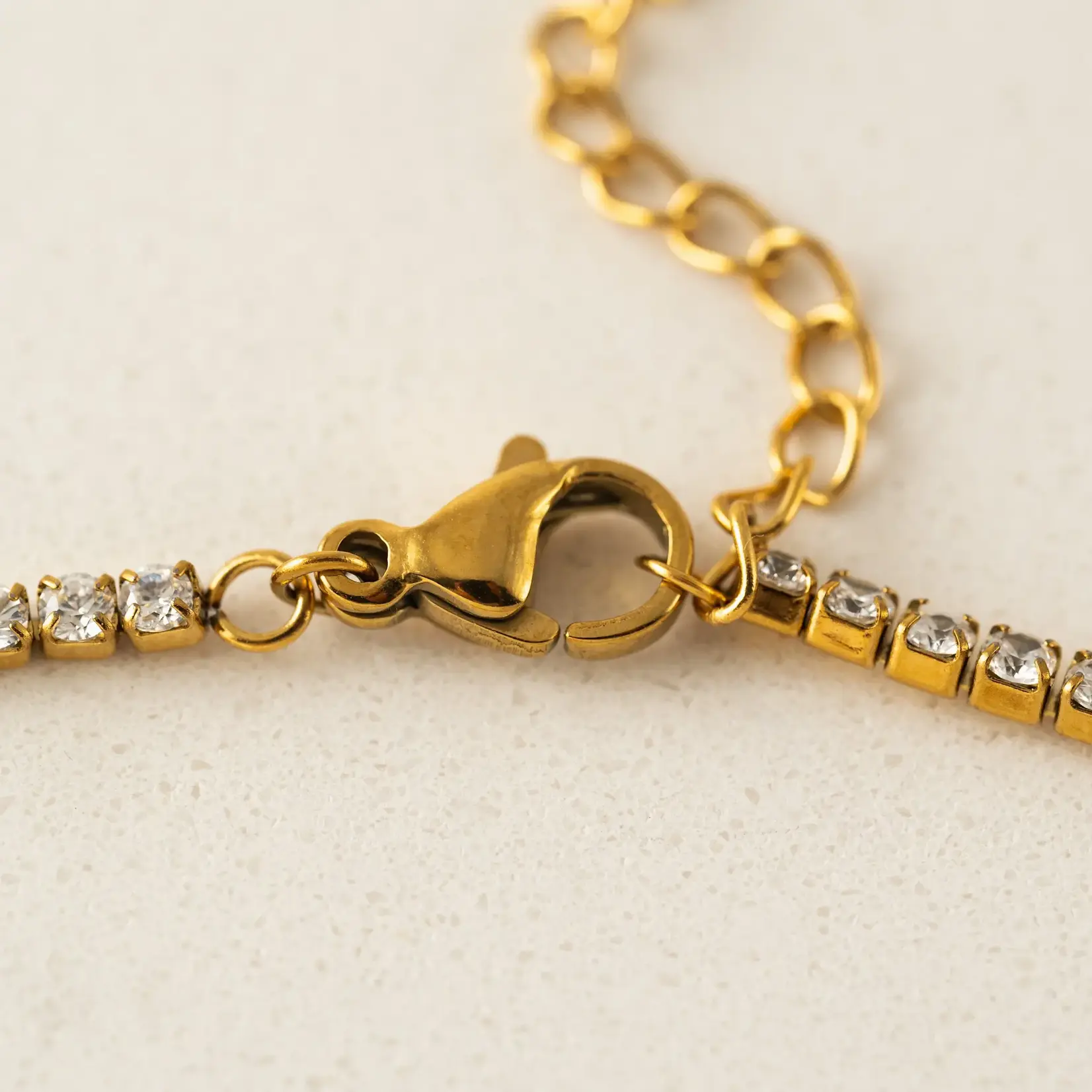 Lover's Tempo Luma CZ Tennis Bracelet 6.5-7.75" - 18K Gold PVD, Waterproof/Tarnishproof, Hypoallergenic