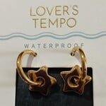 Lover's Tempo Star Charm Hoop Earrings - Gold