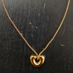 Lover's Tempo Heart Charm Necklace - Gold
