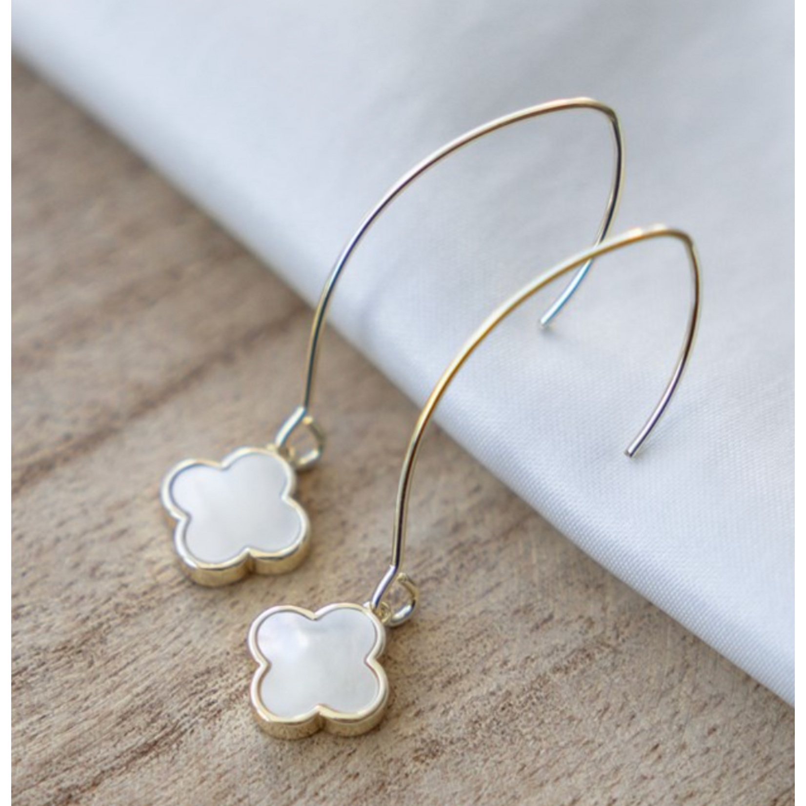 Glee Anya Gold and Mother of Pearl Earrings