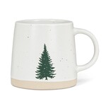 Wide Base Mug with Tree (14 oz)