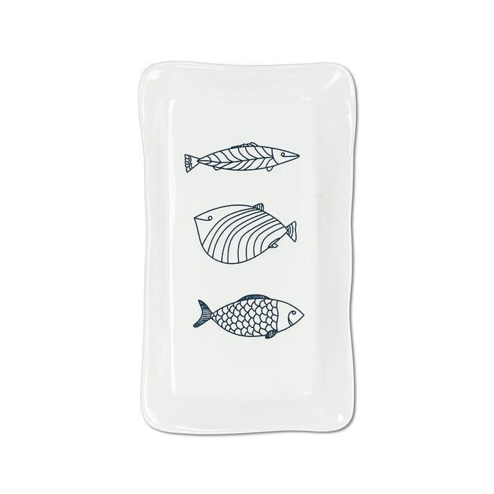 Large Rectangular Fish Plate 7x12"