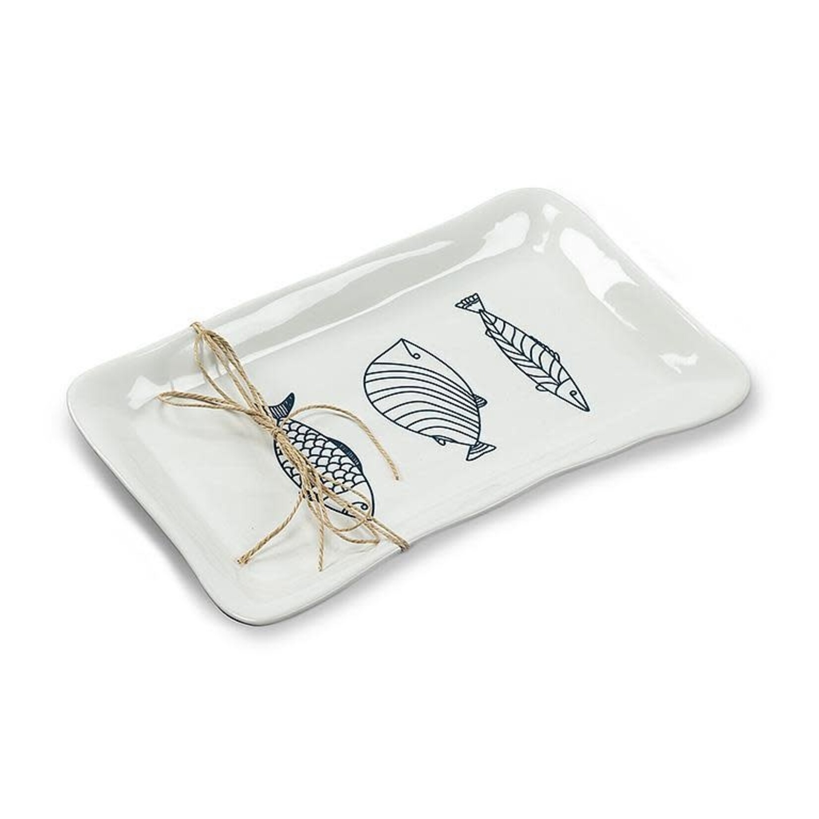 Large Rectangular Fish Plate 7x12"