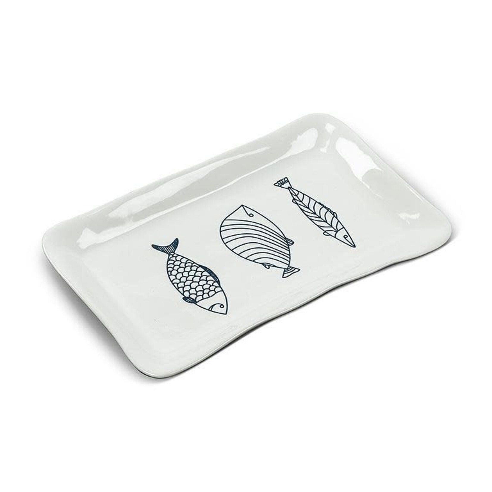 Large Rectangular Fish Plate 7x12"