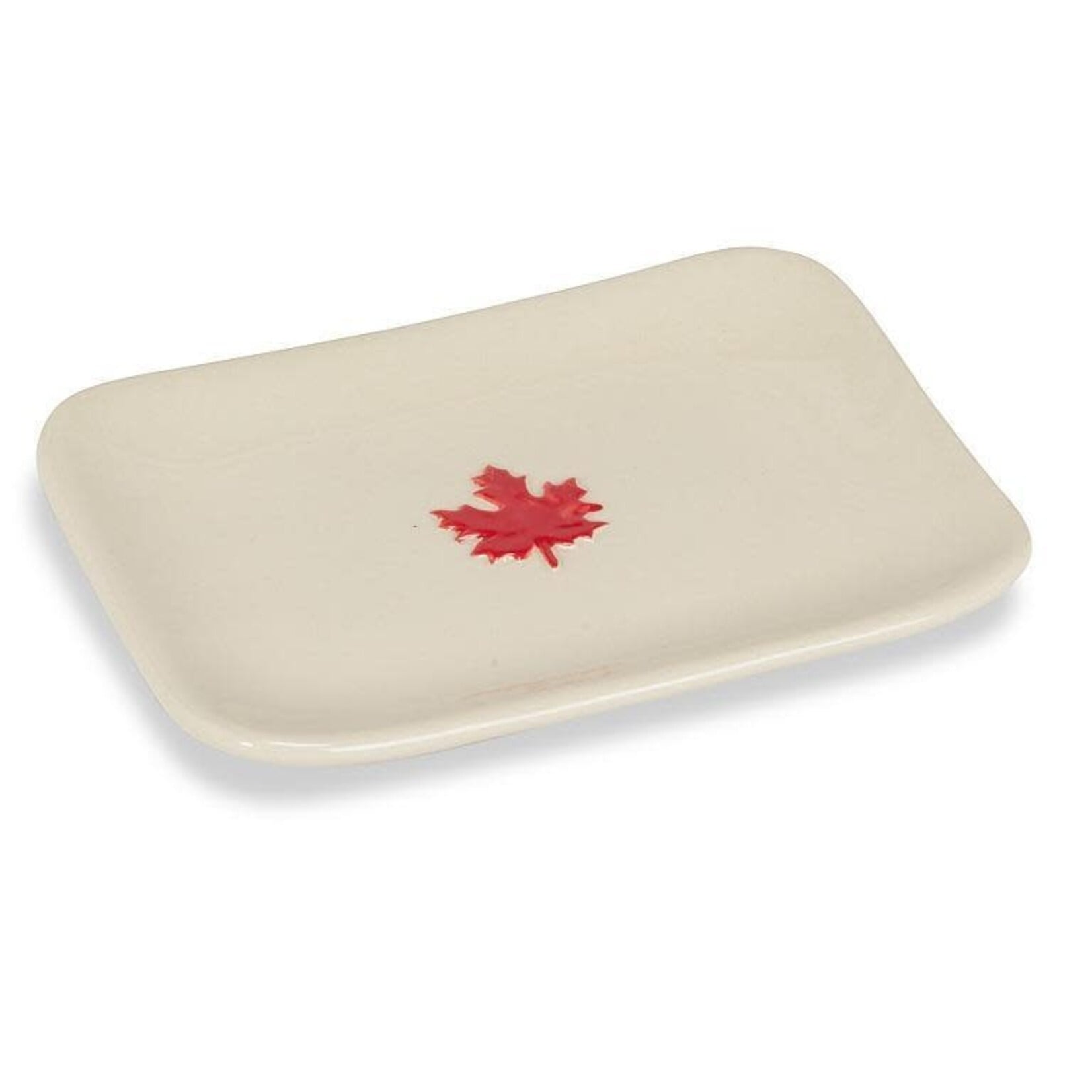 Maple Leaf on Small Rectangular Place 4x5"