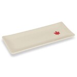 Maple Leaf on Large Rectangular Plate 4x10"