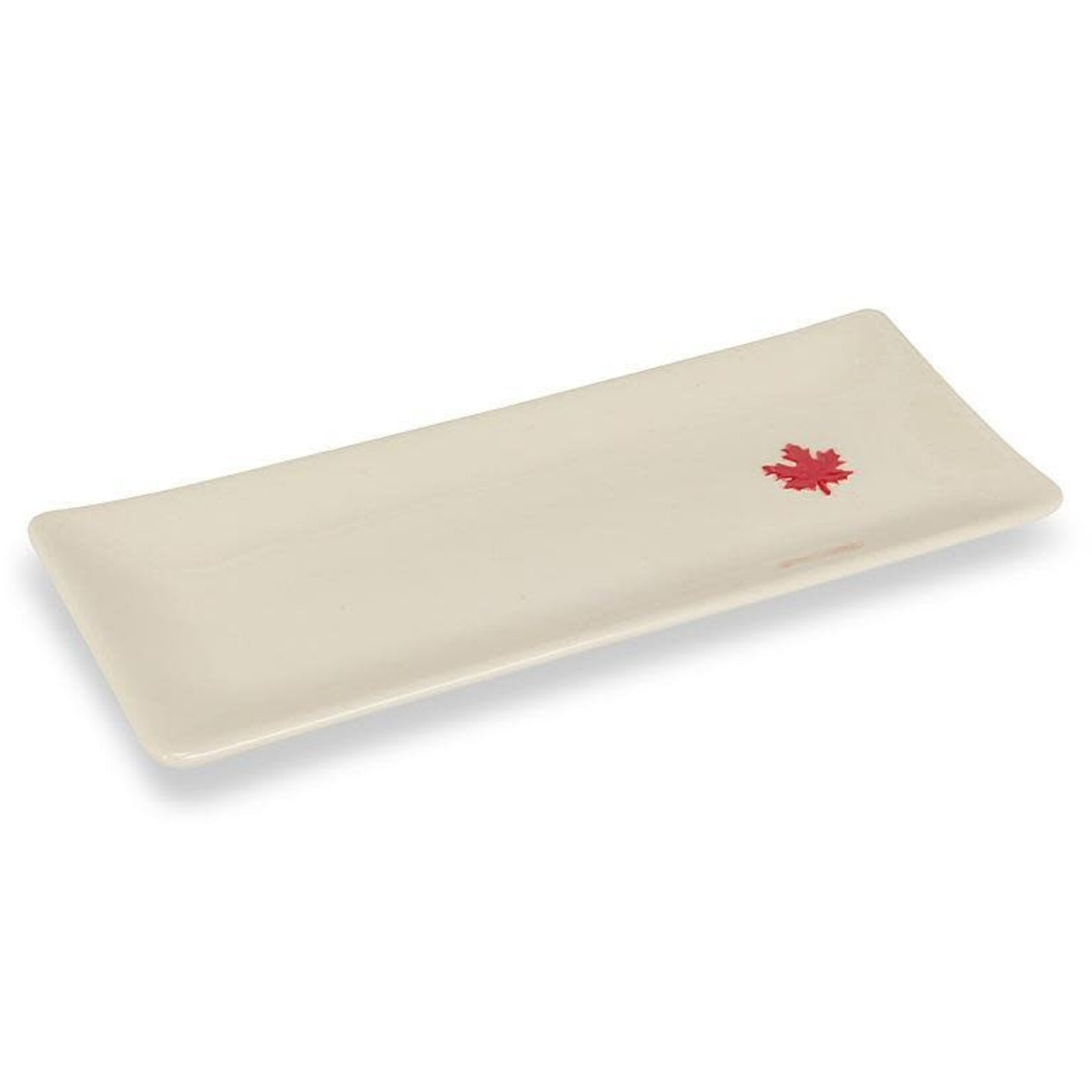 Maple Leaf on Large Rectangular Plate 4x10"