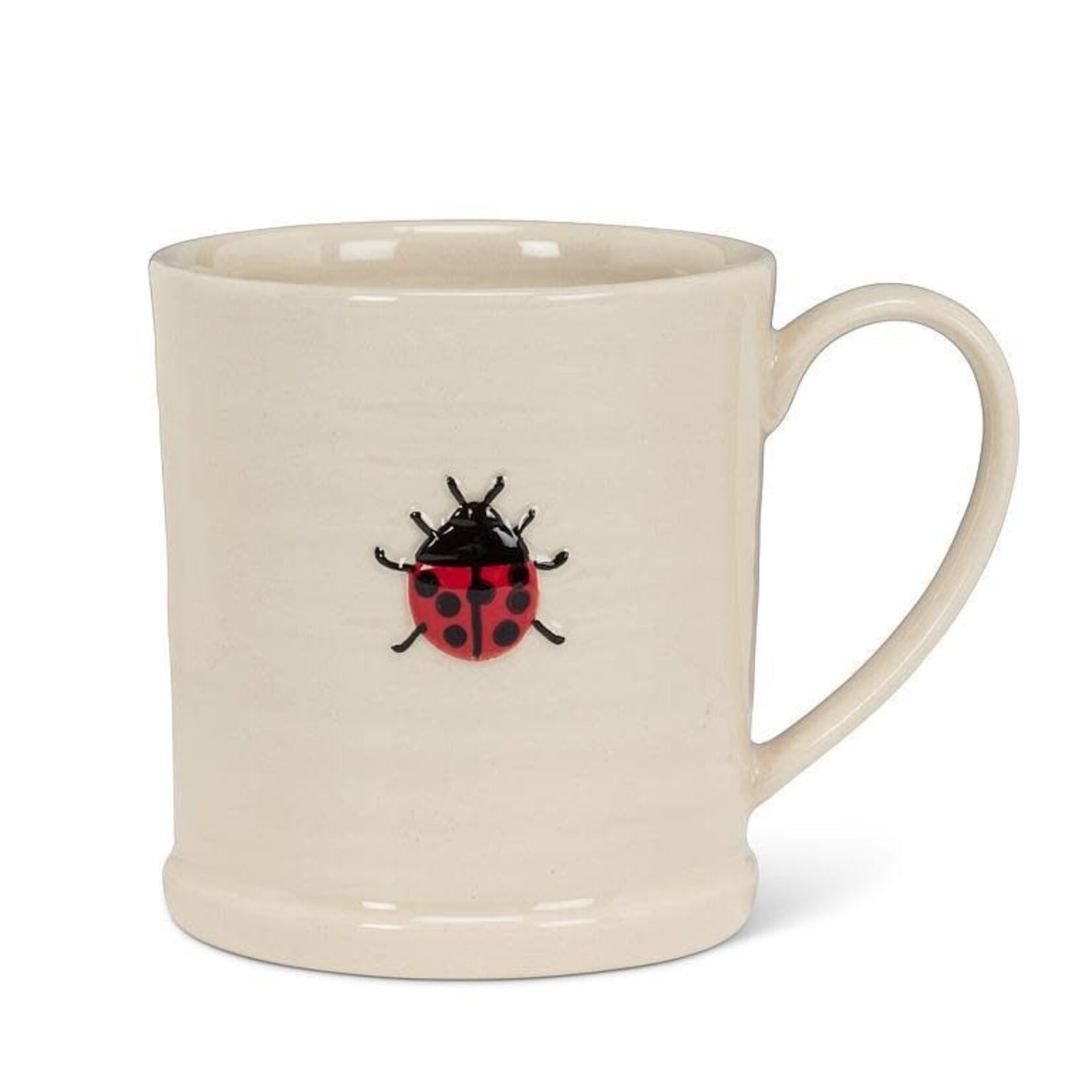 Ladybug on Rimmed Mug 3.5"/12 oz