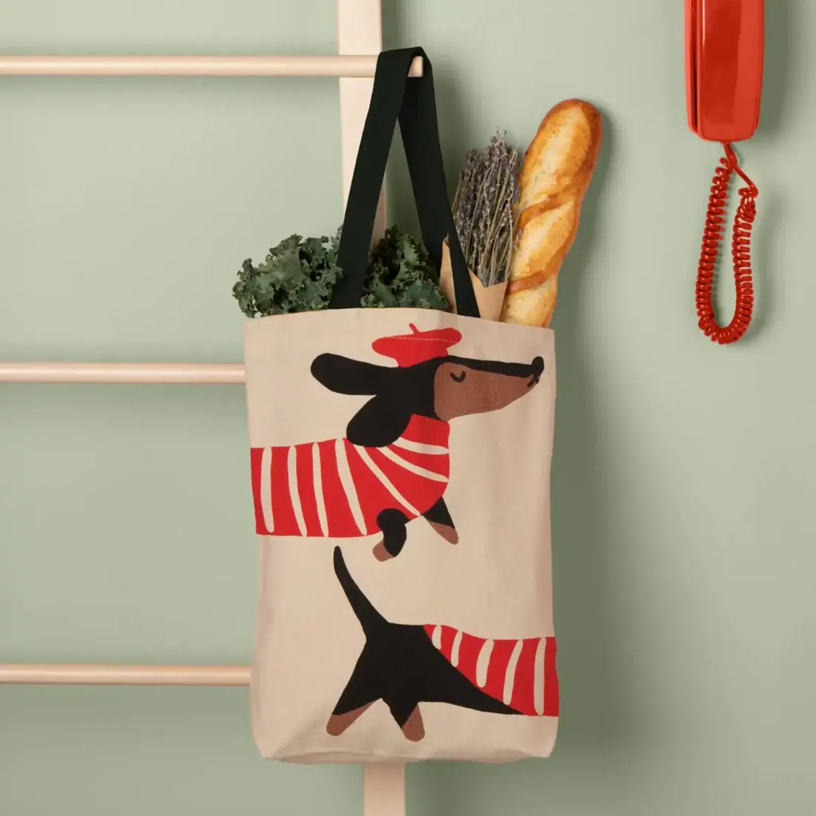 Danica Dashing Dachshunds Tote Bag