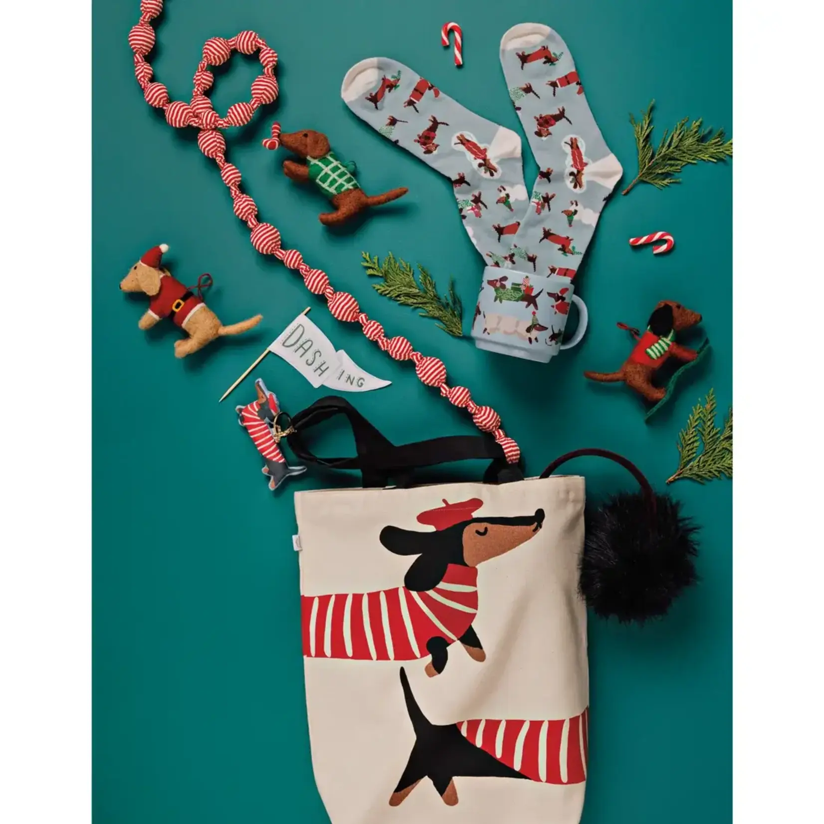 Danica Dashing Dachshunds Tote Bag