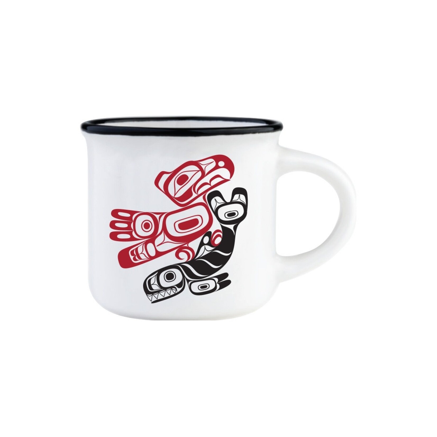 Native Northwest Espresso Mug - Thunderbird and Orca by Corey Bulpitt