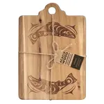 Native Northwest Acacia Wood Serving Board - Salmon by Francis Horne