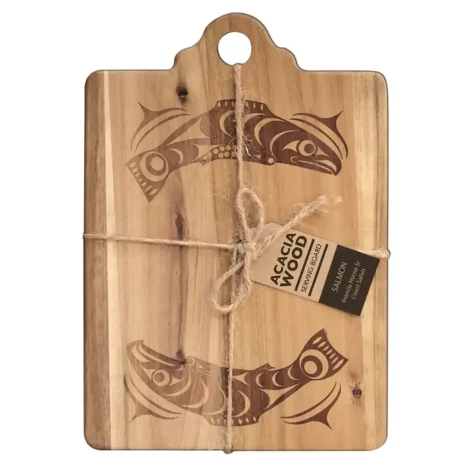Native Northwest Acacia Wood Serving Board - Salmon by Francis Horne