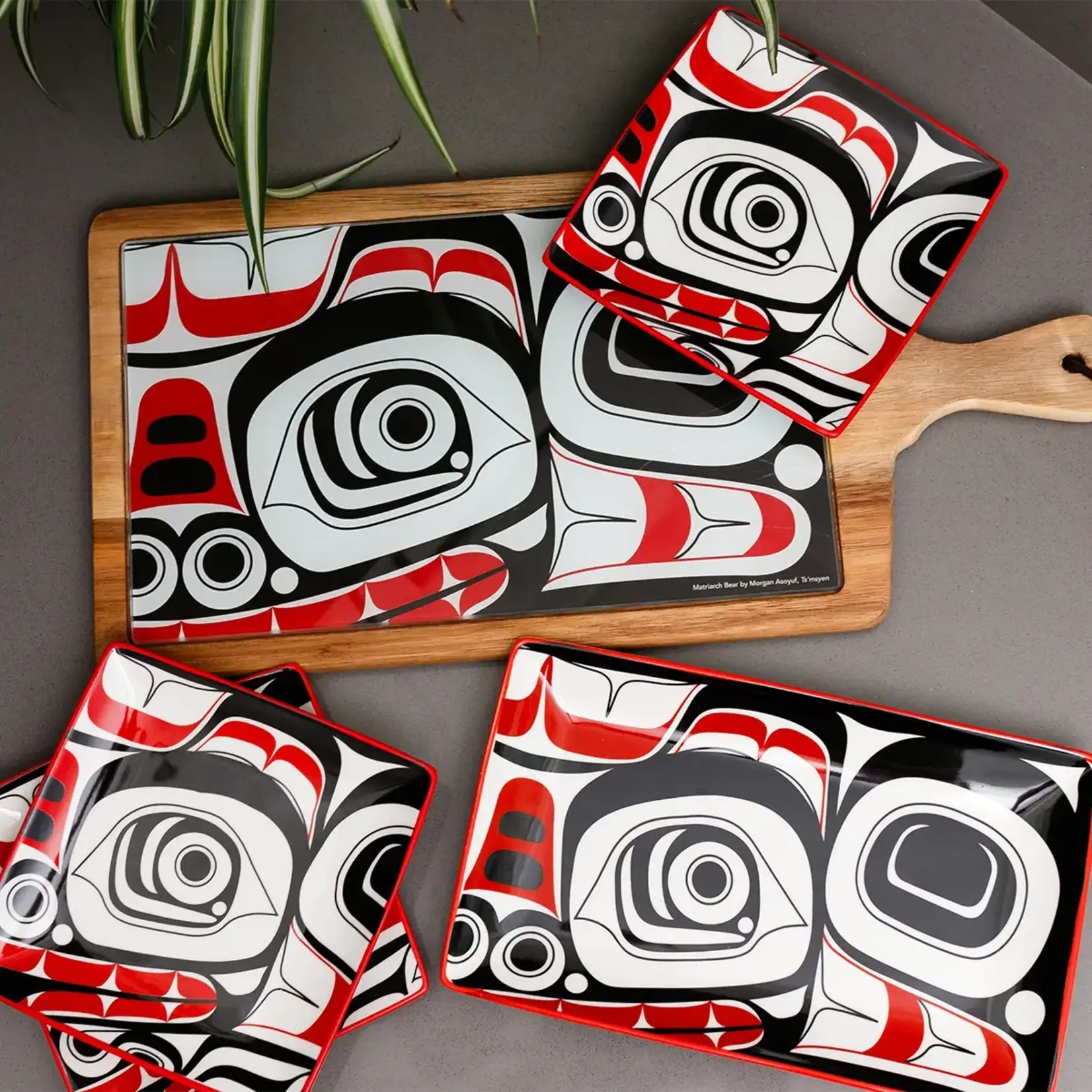 Native Northwest Serving Board - Matriarch Bear by Morgan Asoyuf