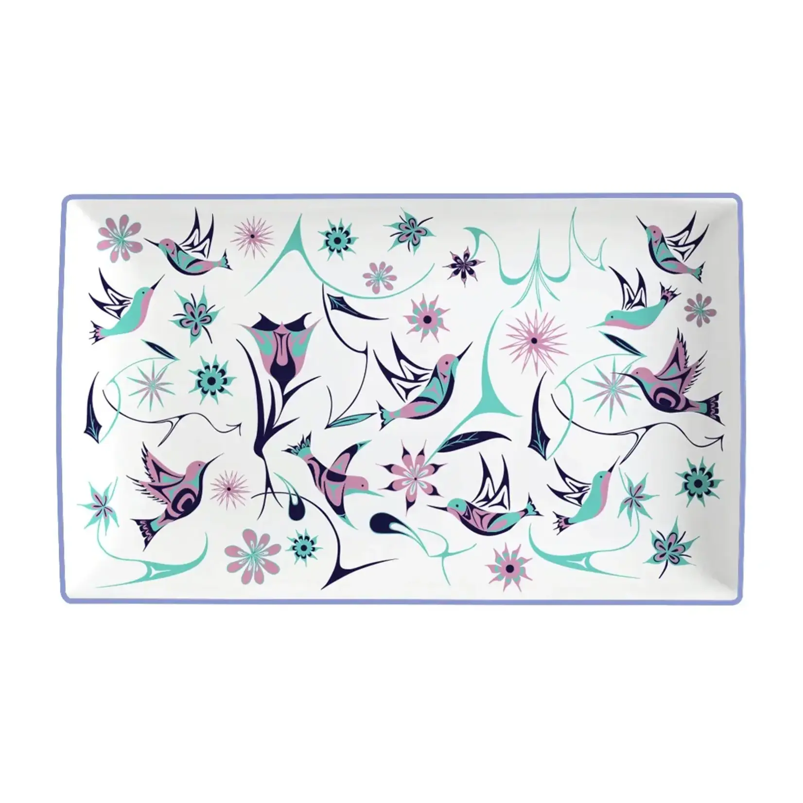 Native Northwest Rectangular Platter - Hummingbird by Nicole La Rock