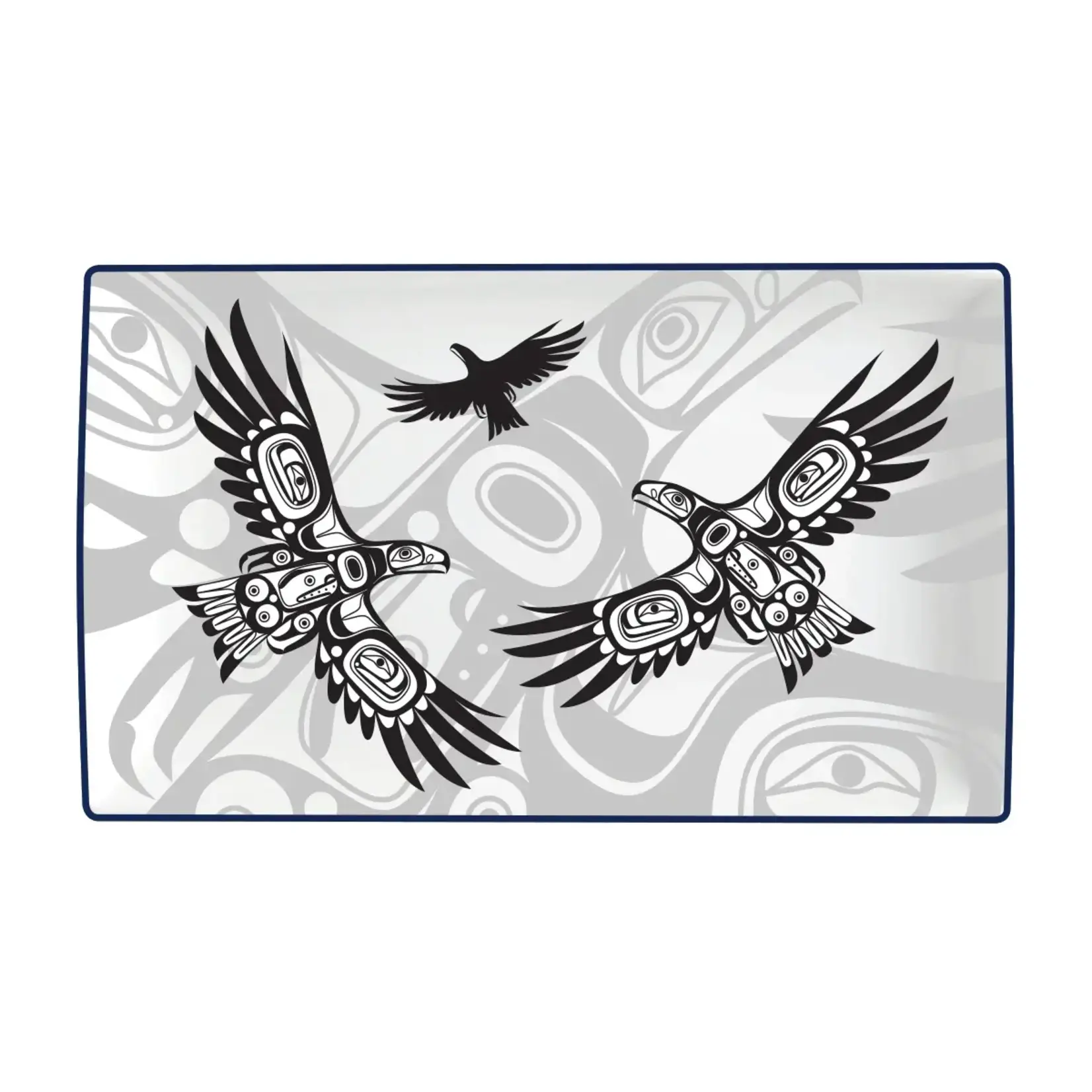 Native Northwest Rectangular Platter - Soaring Eagle by Corey Bulpitt