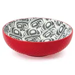 Native Northwest Porcelain Art Serving Bowl (Large) - Transforming Eagle by Ryan Cranmer