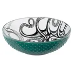 Native Northwest Porcelain Art Serving Bowl (Large)  - Octopus (Nuu) by Ernest Swanson