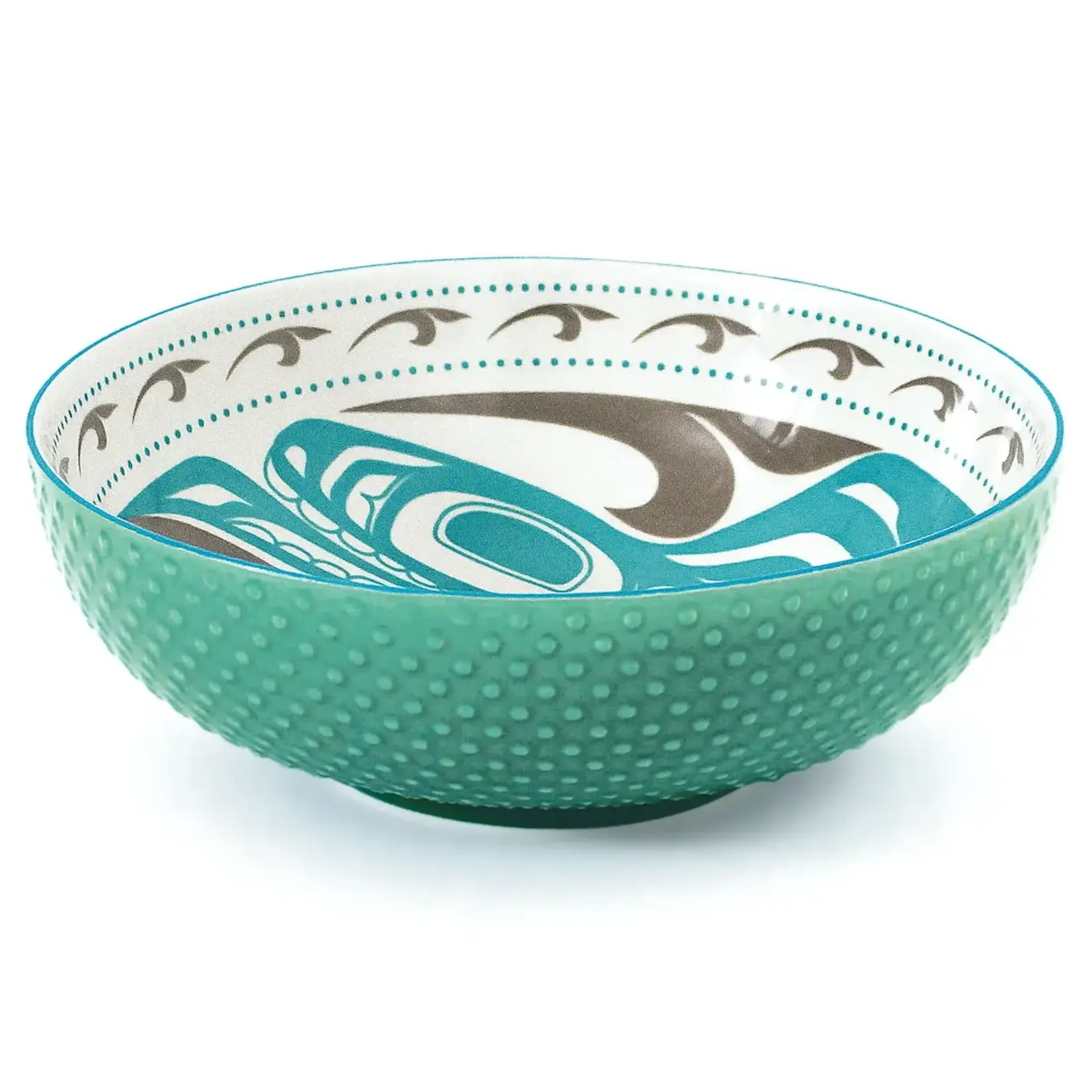 Native Northwest Porcelain Art Serving Bowl (Large) - Killer Whale by Trevor Angus