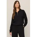 Z Supply Gate Check Modal Sweatshirt with 3/4 Zip
