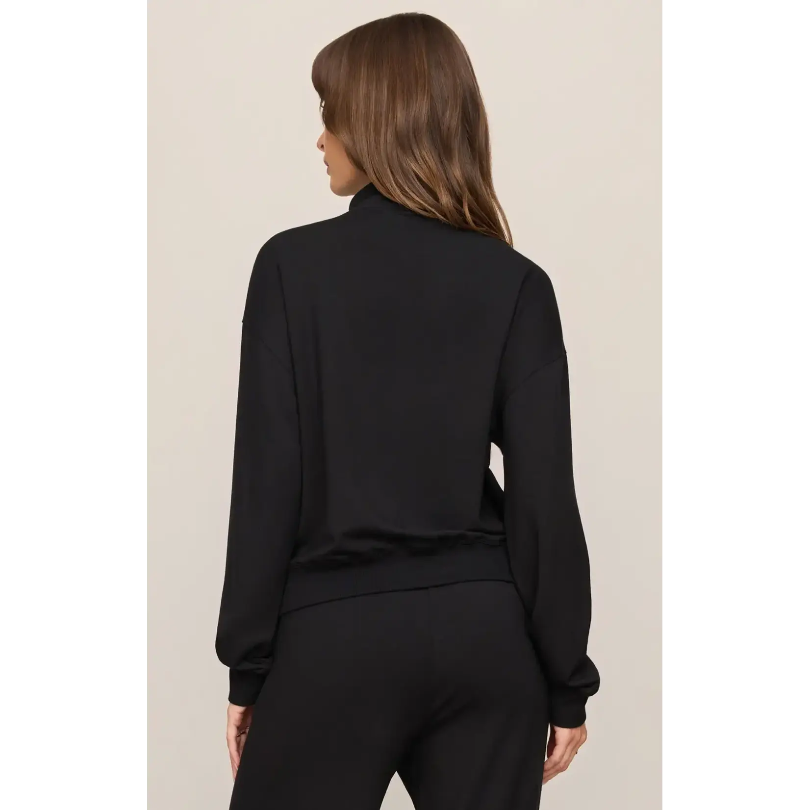 Z Supply Gate Check Modal Sweatshirt with 3/4 Zip