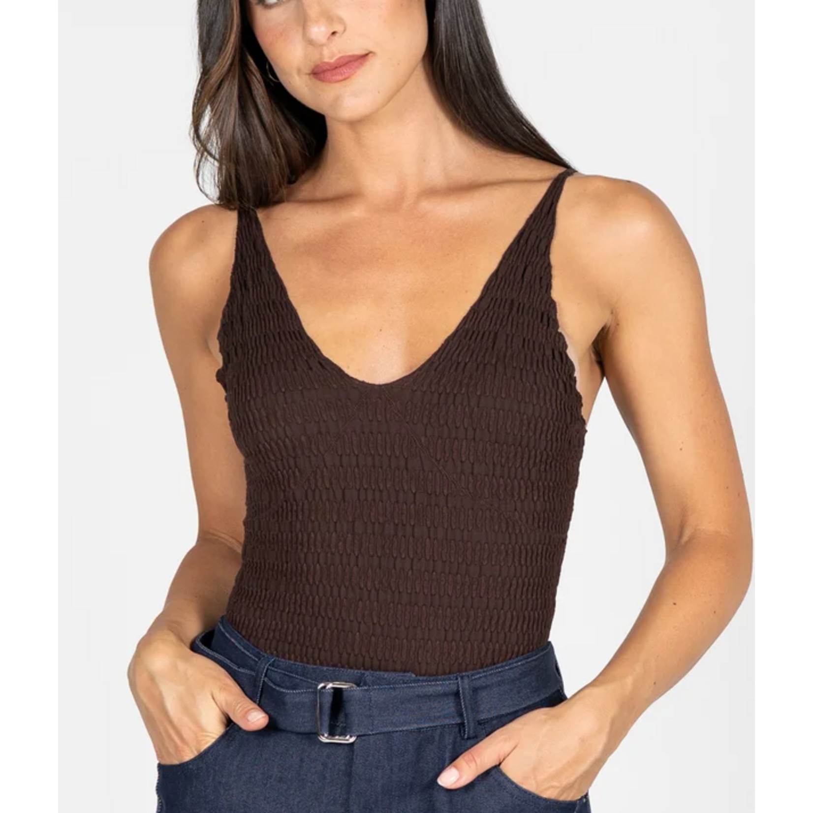 C'est Moi CEBT1116 - Seamless Smocked Puckered Cami