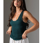 C'est Moi Favorite Find Smocked V-Neck Tank