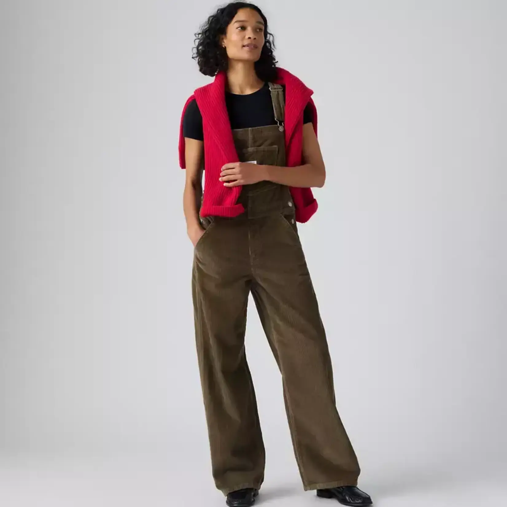 Levi Strauss Canada Women's Corduroy Baggy Overalls - Canteen
