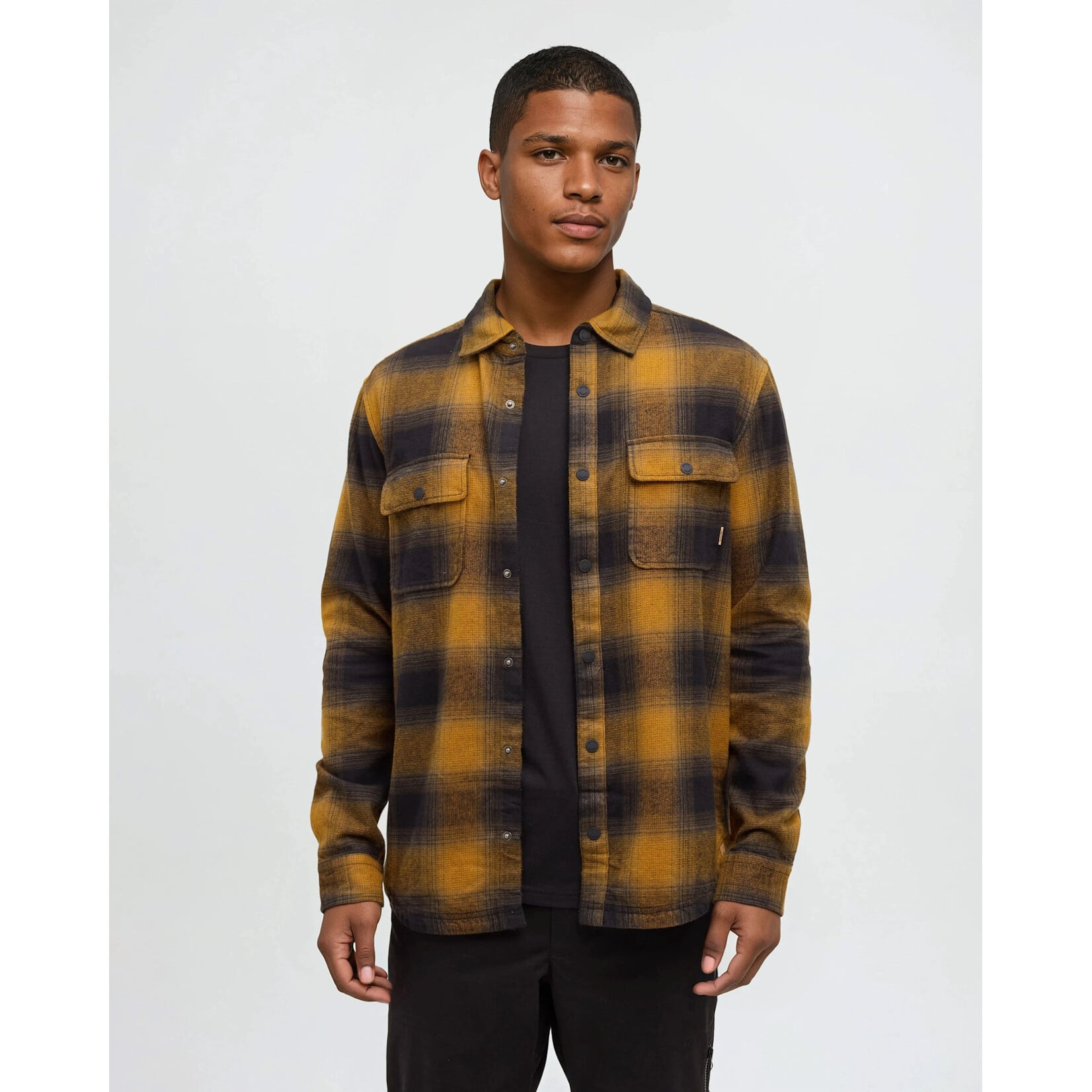 Tentree TCM4652-6348 - Men's Kapok Flannel Colville Shirt - Cider/Cascade Plaid