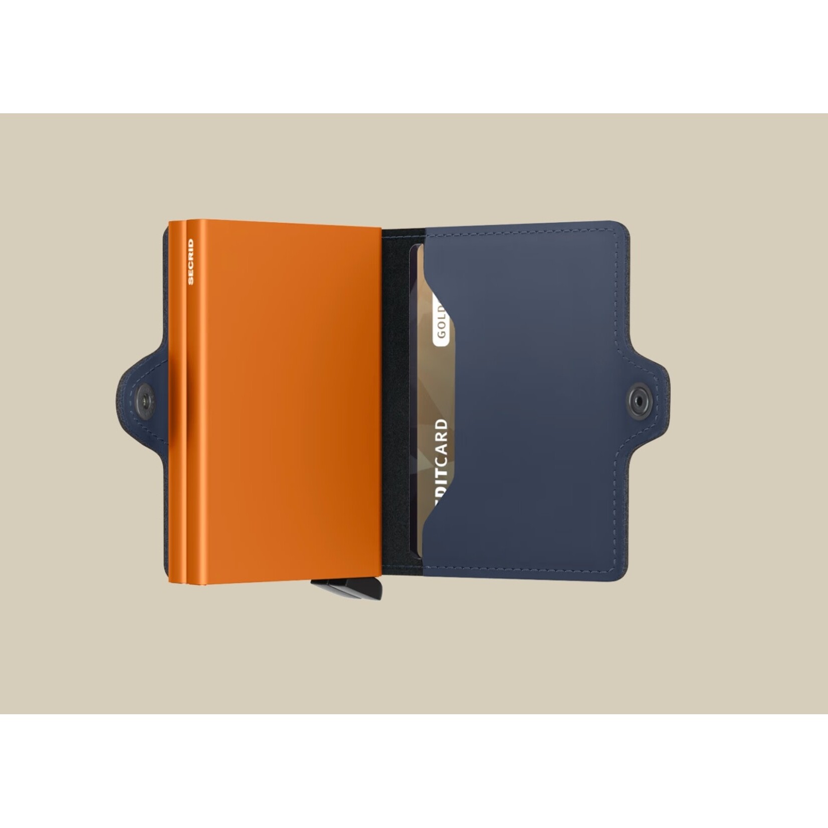 Twinwallet Matte - Nightblue/Orange