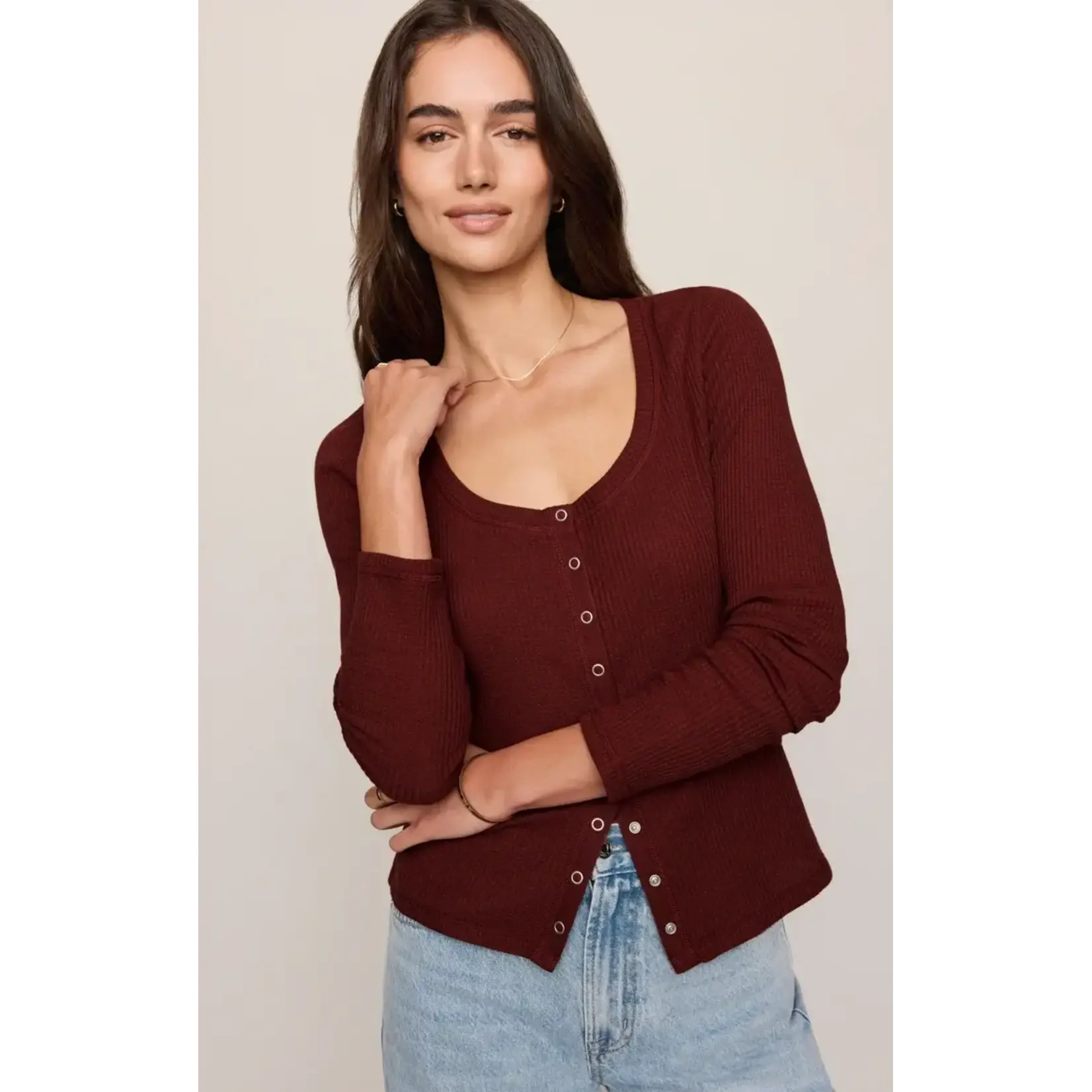 Z Supply ZT263367 - Albany Waffle Button-Up Top