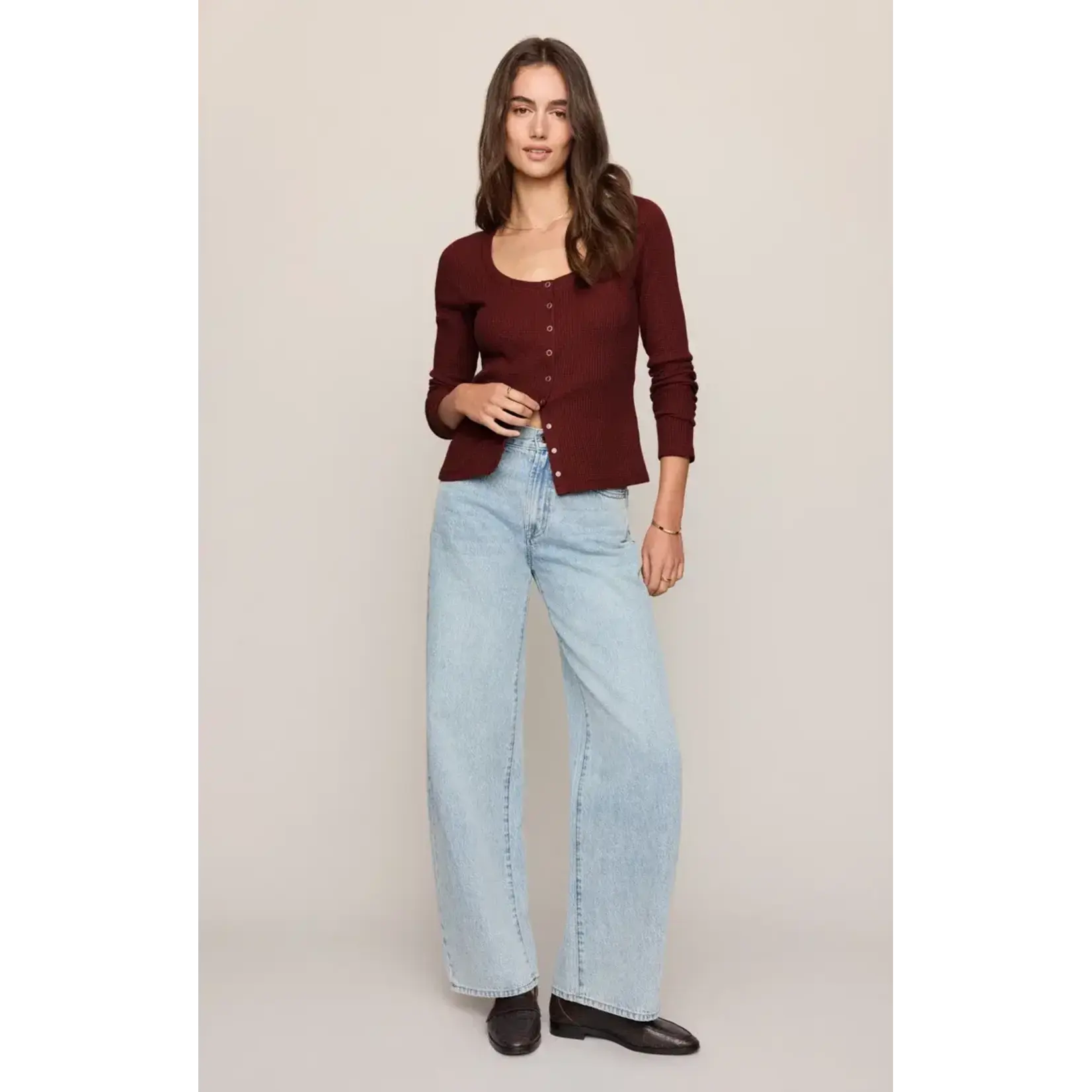 Z Supply ZT263367 - Albany Waffle Button-Up Top